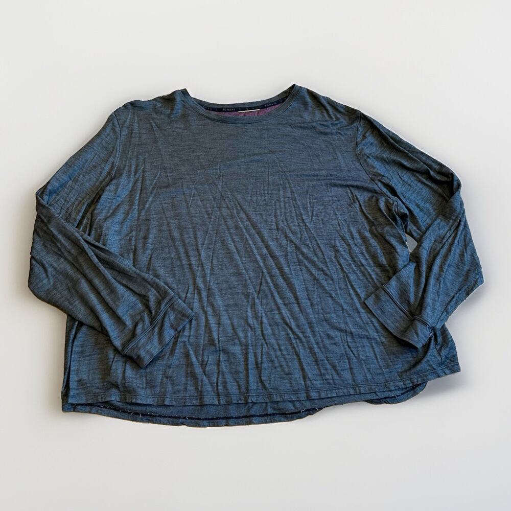 Bombas Womens Bee Better Merino Wool Blend Long Sleeve Shirt Size 2X Base Layer